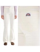 Wrangler Дамски дънки Flare - конусовидни - бели - памук