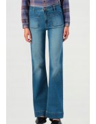 Wrangler Дамски дънки Flare Melody - конусовидни - сини - памук