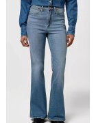 Wrangler Дамски дънки Montana - разкроени - сини - деним със средна еластичност - памук/полиестер/еластан