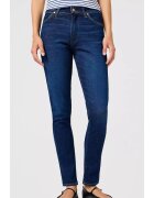 Wrangler Дамски дънки Sienna - skinny - тъмносини - памук с еластан - леко повдигната талия - дължина 7/8