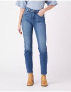 Wrangler Дамски дънки Straight - висока талия - права кройка - сини - деним