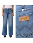 Wrangler Дамски дънки - World Wide 661 - разкроени - средна талия - 5 джоба - цип - дълги - памук - W29-L32 US - сини