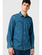 Wrangler Мъжка риза модел Western - стандартна кройка - 100% памук - тъмно синьо (зехтин)