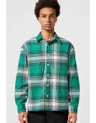 Wrangler Мъжка риза Non Frayed - свободна кройка - синьо - лазурно и бяло каре - памук с полиестер