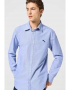 Wrangler Мъжка риза - Oxford - стандартна кройка - синя - памук