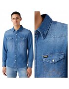 Wrangler Мъжка риза - Regular Fit - Класически дизайн - Дълги ръкави - С яка - С копчета - Памук -