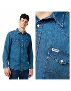Wrangler Мъжка риза - Western Shirt - Стандартна кройка - Дълъг ръкав - С копчета - Класически дизайн - Памук - 3XL INTL