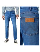 Wrangler Мъжки дънки - Larston - Slim Fit - Ниска талия - 5 джоба - Цип - Дълги - Памук - W38-L34 US