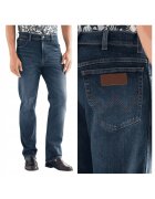 Wrangler Мъжки дънки - Texas - Slim Fit - средна талия - дълги - цип - 5 джоба - памук -