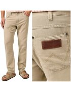 Wrangler Мъжки панталони Greensboro - бежови - права кройка