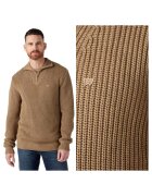 Wrangler Мъжки пуловер - Half Zip Knit - Regular Fit - Дълги ръкави - Висока яка - Изчистен дизайн - Памук -