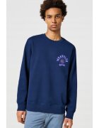 Wrangler Мъжки суичър - Crewneck Sweatshirt - тъмносин - 100% памук