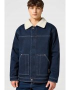 Wrangler Мъжко дънково яке с подплата от изкуствена кожа синьо