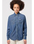 Wrangler Риза Heritage - деним - стандартна кройка - тъмносиня - 100% лиосел