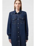Wrangler Рокля риза - Baloonsleeve - цип - - памук