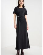 Zadig  Voltaire Дълга рокля Raja с цепка и брошка