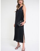 Zadig&Voltaire Сатинирана рокля с дантела и цепка встрани