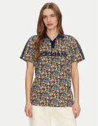 adidas Тениска с яка и копчета Liberty London Football JC7786 Loose Fit