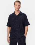 BOSS Тениска с яка и копчета Flower 50559204 Regular Fit