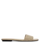 Calvin Klein Чехли Org Flat Sndl One Bar Lth Aop HW0HW02857