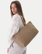 Calvin Klein Дамска чанта Emblem Hw Pebble Tote LV04F3424G