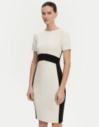 Calvin Klein Коктейлна рокля K20K208161 Екрю Slim Fit