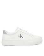 Calvin Klein Сникърси Vulc Flatf Lth Silver Logo Tag YW0YW01877
