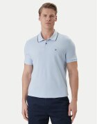 Calvin Klein Тениска с яка и копчета LV04LC239G Екрю Regular Fit