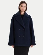 Calvin Klein Вълнено палто LV044D549G Relaxed Fit