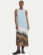 Desigual Ежедневна рокля Plisado Paisaje 25WWVW07 Светлосиньо Regular Fit