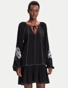 Desigual Ежедневна рокля Silvianegro 25WWVW19 Loose Fit