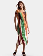 Desigual Лятна рокля Paint Lacroix 26SWVK17 Slim Fit