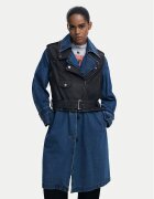 Desigual Палто от изкуствена кожа Denimbike 25WWEW52 Regular Fit