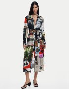 Desigual Рокля тип риза Collage 25SWVW45 Regular Fit