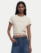 Desigual Тишърт Brandy 25SWTK17 Екрю Regular Fit