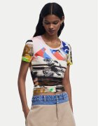 Desigual Тишърт Collage 25SWTK14 Regular Fit