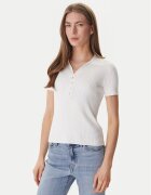 DKNY Тениска с яка и копчета DJ6R0236 Екрю Regular Fit