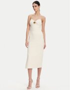 Elisabetta Franchi Коктейлна рокля AB-769-51E2 Екрю Regular Fit
