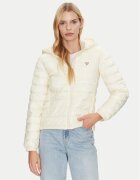 Guess Jeans Пухено яке W5RL99 WHAB2 Екрю Regular Fit