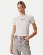 Guess Jeans Тишърт W6RI15 J1314 Екрю Regular Fit