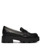 Guess лоуфъри с дебела подметка FLFYAM LEA14 Черен