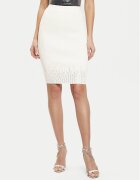 Guess Пола тип молив W5RD83 Z2Y50 Екрю Slim Fit