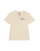 Guess Тениска с яка и копчета L6GP01 K9WF4 Екрю Regular Fit