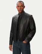 HUGO Кожено яке Likos 50564039 Slim Fit