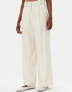Ivy Oak Текстилни панталони Prescilla Ann IO115176 Екрю Wide Leg