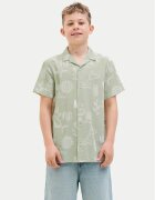 Jack & Jones Junior Риза Luke 12277298 Екрю Relaxed Fit