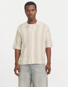 Jack & Jones Риза Tyler 12272863 Екрю Loose Fit