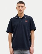 Jack & Jones Тениска с яка и копчета Hudson 12269238 Светлосиньо Regular Fit