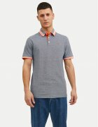 Jack & Jones Тениска с яка и копчета Paulos 12136668 Slim Fit