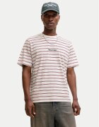 Jack & Jones Тишърт Norrebro Stripe 12291021 Екрю Regular Fit